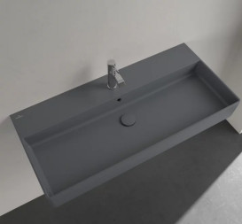 Раковина Villeroy & Boch Memento 2.0 100х47 см із переливом TitanCeram CeramicPlus графіт 4A22A5I4
