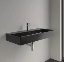 Раковина Villeroy & Boch Memento 2.0 100х47 см без переливу TitanCeram CeramicPlus Ebony (чорний матовий) 4A22A2S5