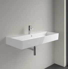 Раковина Villeroy & Boch Memento 2.0 100х47 см з переливом шліфована TitanCeram CeramicPlus альпійський білий 4A221GR1