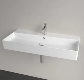 Раковина Villeroy & Boch Memento 2.0 100х47 см з переливом шліфована TitanCeram CeramicPlus альпійський білий 4A221GR1