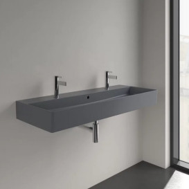 Раковина Villeroy & Boch Memento 2.0 120х47 см з переливом TitanCeram CeramicPlus графіт 4A22C4I4