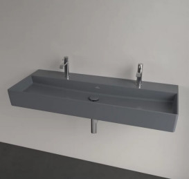 Раковина Villeroy & Boch Memento 2.0 120х47 см без перелива TitanCeram CeramicPlus графит 4A22C1I4