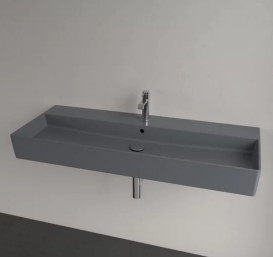 Раковина Villeroy & Boch Memento 2.0 120х47 см с переливом TitanCeram CeramicPlus графит 4A22C5I4