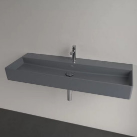Раковина Villeroy & Boch Memento 2.0 120х47 см без перелива TitanCeram CeramicPlus графит 4A22C2I4