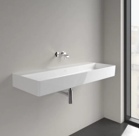 Раковина Villeroy&Boch Memento 2.0 120х47 см без переливу TitanCeram CeramicPlus альпійський білий 4A22C3R1