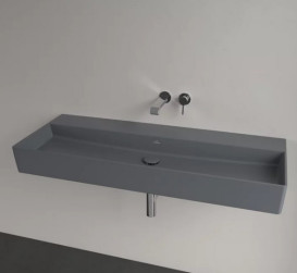 Раковина Villeroy & Boch Memento 2.0 120х47 см без перелива TitanCeram CeramicPlus графит 4A22C3I4