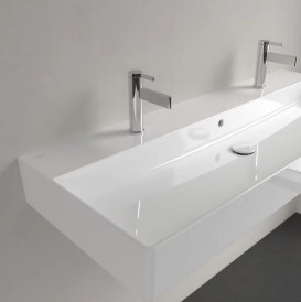 Раковина Villeroy & Boch Memento 2.0 120х47 см з переливом шліфована TitanCeram CeramicPlus альпійський білий 4A22CKR1