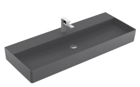 Раковина Villeroy & Boch Memento 2.0 120х47 см без переливу шліфована TitanCeram CeramicPlus графіт 4A22CHI4