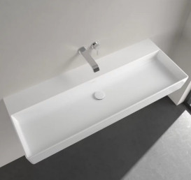 Раковина Villeroy & Boch Memento 2.0 120х47 см без переливу шліфована TitanCeram CeramicPlus білий альпійський 4A22CFR1