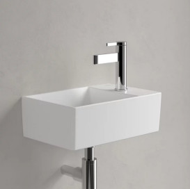 Раковина Villeroy & Boch Memento 2.0 40х26 см без перелива TitanCeram CeramicPlus каменный белый 432340RW