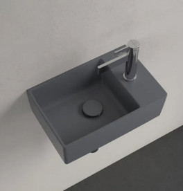 Раковина Villeroy & Boch Memento 2.0 40х26 см без перелива TitanCeram CeramicPlus графит 432340I4