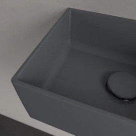 Раковина Villeroy & Boch Memento 2.0 40х26 см без перелива TitanCeram CeramicPlus графит 432340I4