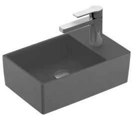 Раковина Villeroy & Boch Memento 2.0 40х26 см без перелива TitanCeram CeramicPlus графит 432340I4