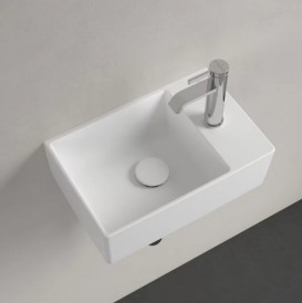 Раковина Villeroy & Boch Memento 2.0 40х26 см без перелива шлифованная TitanCeram CeramicPlus каменный белый 43234GRW