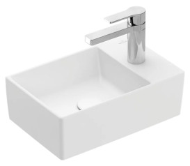 Раковина Villeroy & Boch Memento 2.0 40х26 см без перелива шлифованная TitanCeram CeramicPlus каменный белый 43234GRW