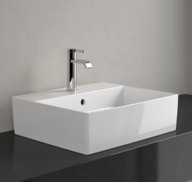 Раковина Villeroy & Boch Memento 2.0 50х42 см с переливом TitanCeram CeramicPlus альпийский белый 4A0750R1