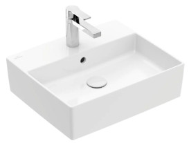 Раковина Villeroy & Boch Memento 2.0 50х42 см с переливом TitanCeram CeramicPlus альпийский белый 4A0750R1