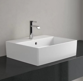 Раковина Villeroy & Boch Memento 2.0 50х42 см з переливом TitanCeram CeramicPlus кам'яний білий 4A0750RW