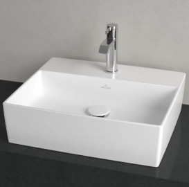 Раковина Villeroy & Boch Memento 2.0 50х42 см без переливу TitanCeram CeramicPlus кам'яний білий 4A0751RW