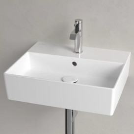 Раковина Villeroy & Boch Memento 2.0 50х42 см с переливом TitanCeram альпийский белый 4A225001