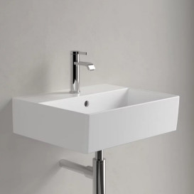 Раковина Villeroy & Boch Memento 2.0 50х42 см с переливом TitanCeram CeramicPlus каменный белый 4A2250RW