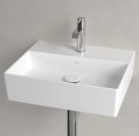 Раковина Villeroy & Boch Memento 2.0 50х42 см без переливу TitanCeram CeramicPlus кам'яний білий 4A2251RW