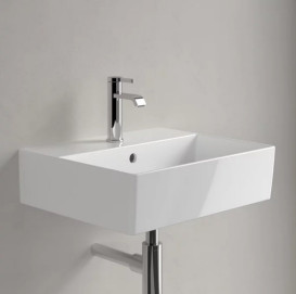 Раковина Villeroy & Boch Memento 2.0 50х42 см з переливом шліфована TitanCeram білий альпійський 4A225G01