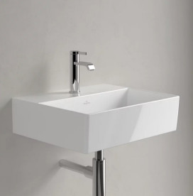 Раковина Villeroy & Boch Memento 2.0 50х42 см без переливу шліфована TitanCeram CeramicPlus альпійський білий 4A225LR1