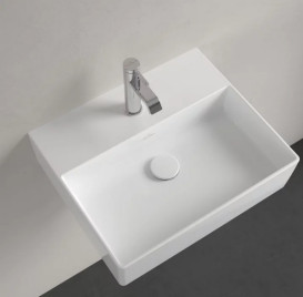 Раковина Villeroy & Boch Memento 2.0 50х42 см без переливу шліфована TitanCeram CeramicPlus альпійський білий 4A225LR1