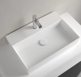 Раковина Villeroy&Boch Memento 2.0 60х42 см без переливу TitanCeram CeramicPlus альпійський білий 4A0761R1