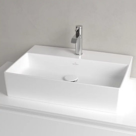 Раковина Villeroy & Boch Memento 2.0 60х42 см без переливу TitanCeram CeramicPlus кам'яний білий 4A0761RW