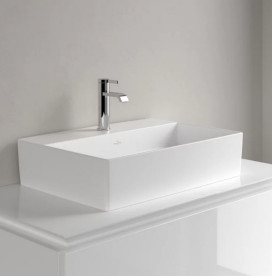 Раковина Villeroy & Boch Memento 2.0 60х42 см без переливу TitanCeram CeramicPlus кам'яний білий 4A0761RW