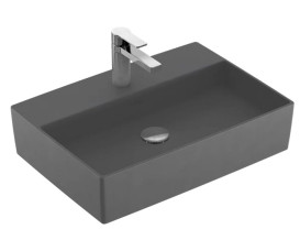 Раковина Villeroy & Boch Memento 2.0 60х42 см без переливу TitanCeram CeramicPlus графіт 4A0761i4