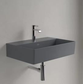 Раковина Villeroy & Boch Memento 2.0 60х42 см без перелива TitanCeram CeramicPlus графит 4A2261I4