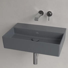 Раковина Villeroy & Boch Memento 2.0 60х42 см без переливу TitanCeram CeramicPlus графіт 4A2263I4