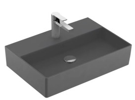 Раковина Villeroy & Boch Memento 2.0 60х42 см без переливу шліфована TitanCeram CeramicPlus графіт 4A226LI4