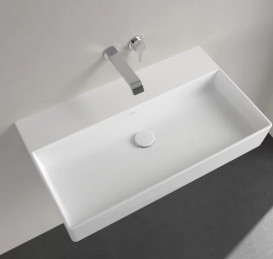 Раковина Villeroy & Boch Memento 2.0 80х47 см без переливу TitanCeram CeramicPlus кам'яний білий 4A2283RW