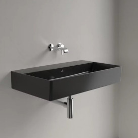 Раковина Villeroy & Boch Memento 2.0 80х47 см без перелива TitanCeram CeramicPlus Ebony (черный матовый) 4A2283S5
