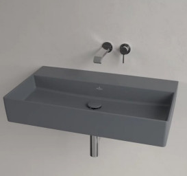 Раковина Villeroy & Boch Memento 2.0 80х47 см без переливу TitanCeram CeramicPlus графіт 4A2283I4
