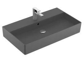 Раковина Villeroy & Boch Memento 2.0 80х47 см з переливом шліфована TitanCeram CeramicPlus графіт 4A228GI4