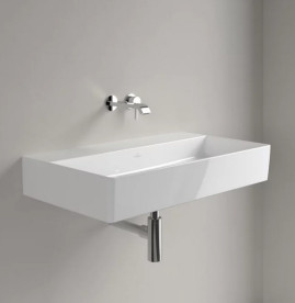 Раковина Villeroy & Boch Memento 2.0 80х47 см без перелива шлифованная TitanCeram альпийский белый 4A228F01