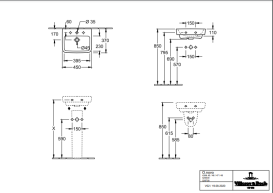 Раковина Villeroy & Boch O.novo 45х37 см санитарная керамика CeramicPlus альпийский белый 434446R1