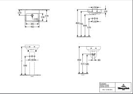 Раковина Villeroy & Boch O.novo 45х37 см санитарная керамика альпийский белый 43444701