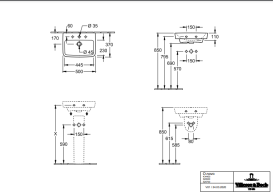 Раковина Villeroy & Boch O.novo 50х37 см санитарная керамика альпийский белый 43445001