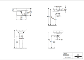 Раковина Villeroy & Boch O.novo 50х37 см санітарна кераміка альпійський білий 43445201