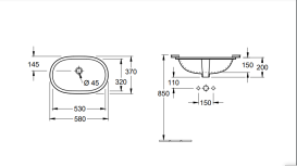 Раковина Villeroy & Boch O.novo 53х32 см санитарная керамика CeramicPlus альпийский белый 416250R1
