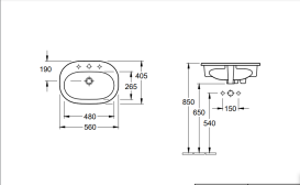 Раковина Villeroy & Boch O.novo 56х40,5 см санитарная керамика CeramicPlus альпийский белый 416157R1