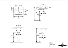Раковина Villeroy & Boch O.novo 60х46 см санитарная керамика CeramicPlus альпийский белый 4A4160R1