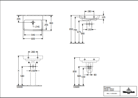 Раковина Villeroy & Boch O.novo 60х46 см санітарна кераміка CeramicPlus альпійський білий 4A4163R1