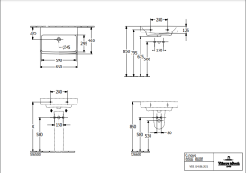 Раковина Villeroy & Boch O.novo 60х46 см санітарна кераміка альпійський білий 4A416701